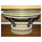 Glasstop & Metal Wall Table