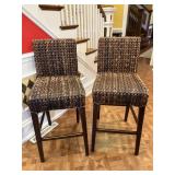 Pair of Wicker Stools