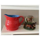 Horse Snowglobe & Pitcher