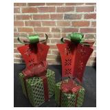 Set of 4 Christmas Presents Holiday Home Decor
