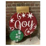 Joy Christmas Ornaments Metal Yard Decor