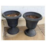 2 Plastic Planters