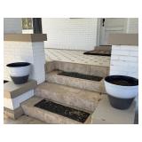 2 Plastic Planters & 2 Step Covers
