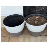 2 Plastic Planters