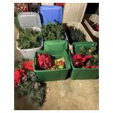 5 Large Totes Christmas Garland Wreaths Swag Etc