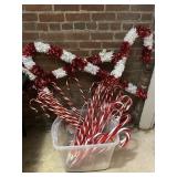 Christmas Candy Cane Decorations Large Group