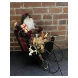 Santa Claus Sitting on Sleigh Christmas Decor