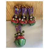 Lot of 4 Small Christmas Present Bells Decor