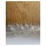 Set of 6 Clear Champagne Glasses