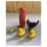 Louisville Stoneware Red Penguin & Birds Lot
