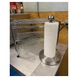 Metal Kitchen Rack & Paper Towel Holder