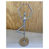Silver Tone Ballerina Dancing Art Figure