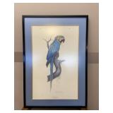 Blue & Gold Macaw Parrot Large Framed Print