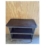 Small Metal Modern Table Shelf Silver Accents