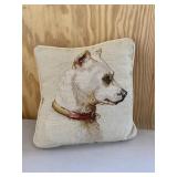 Needlepoint Puppy Dog Throw Pillow