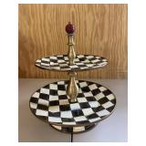 McKenzie Childs Party Platter Black & White