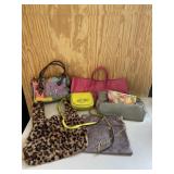 Group of Purses Including Animal Print