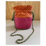 Pink & Orange Chanel Style Mini Handbag Purse