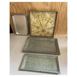 Set of 4 Decorative Serving Trays