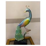 Colorful Metal Peacock Figurine