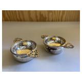 Set of 2 Silver Tone Tea Strainers