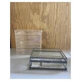 Jewelery Box & Clear Plastic Storage Container