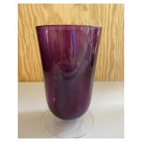 Dark Red Candle Holder Glass Vase