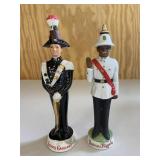 Vintage Italian Soldier Liquor Decanters Set of 2