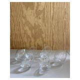 Set of 6 Topsy Turvy Clear Bar Drinking Glasses