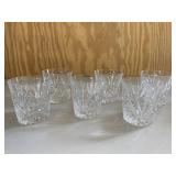 Set of 6 Crystal Drinking Glasses Barware