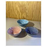 Made in Japan Colorful Art Bowls Set of 3