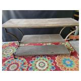 Modern Wood Table with Storage Shelves