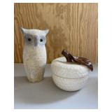 Owl & Apple Decor Set of 2