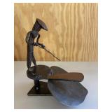 Modernist Small Metal Man Art Sculpture