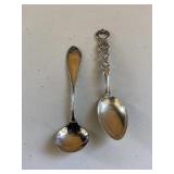 Sterling Silver Spoon & Silver Tone Spoon