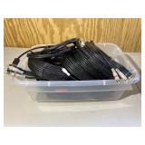 Tote Full of Black Misc Power Cords