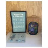 Laundry Sign Serving Tray Home Decor Lot