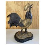 Brass Metal Rooster Statue Decor