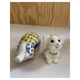 Small Polish Animal Banks Set of 2 Inc Pig