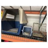 Group of 3 Dog Kennel Crates Plastic & Metal