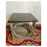 Grey Square Modern Accent Table