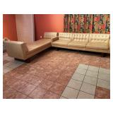 Nice 2 Piece Leather Style Couch Set Vintage