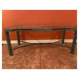 Glass Top Coffee Table Sturdy Metal Frame