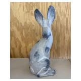 Black & White Tall Slim Rabbit Figurine