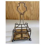 Vintage Metal Perfume Bottle Holder Caddy