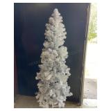 Silver Slim Christmas Tree Holiday Decor