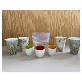 Colorful Cups and Bowls Group Lot