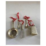 Cooking Themed Christmas Ornaments Silverware