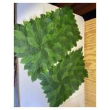 Set of Square Green Leaf Placemats