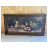 Vintage Fruit Theme Wall Print Nice Frame